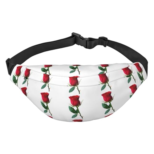 Poppy Flowers Print Bauchtasche, für Frauen Gürteltasche Hüfttasche für Männer Bauchtasche, Rote Rose, Einheitsgröße von JEWOSS