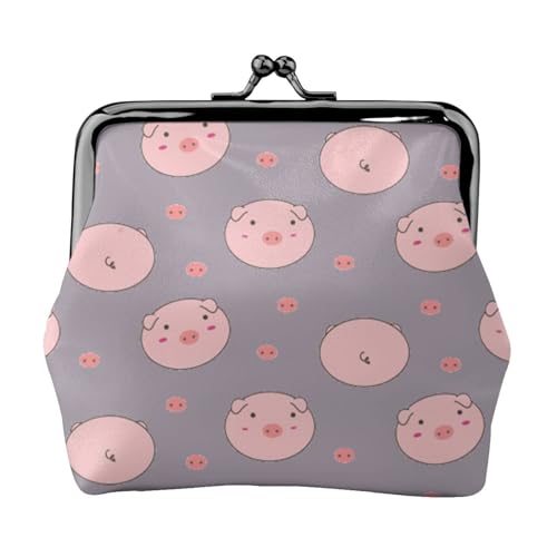 Powder Pig Print Multifunktionale Münzbörse Mode Münzgeldbörse Kartentasche Unisex, Schwarz , Einheitsgröße von JEWOSS