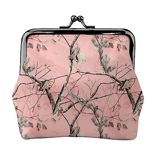 Rosa Blätter Camo Print Multifunktionale Geldbörse Mode Münze Geldbörse Karte Tasche Unisex, Schwarz , Einheitsgröße von JEWOSS