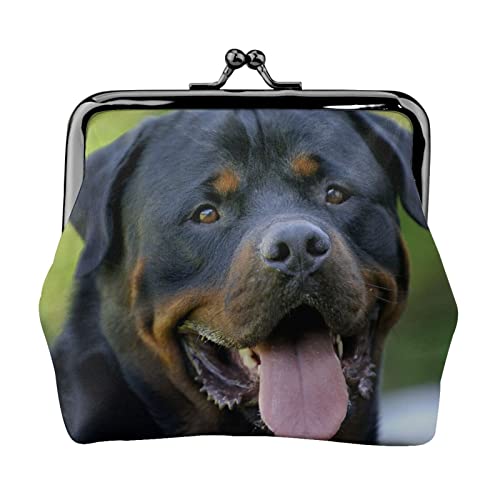 Rottweiler Tapetendruck Multifunktionale Münzbörse Mode Münzbörse Kartentasche Unisex, Schwarz , Einheitsgröße von JEWOSS