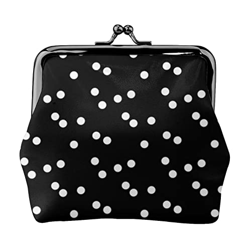 Schwarz Weiß Polka Dots Print Multifunktionale Geldbörse Mode Münze Geldbörse Karte Tasche Unisex, Schwarz , Einheitsgröße von JEWOSS