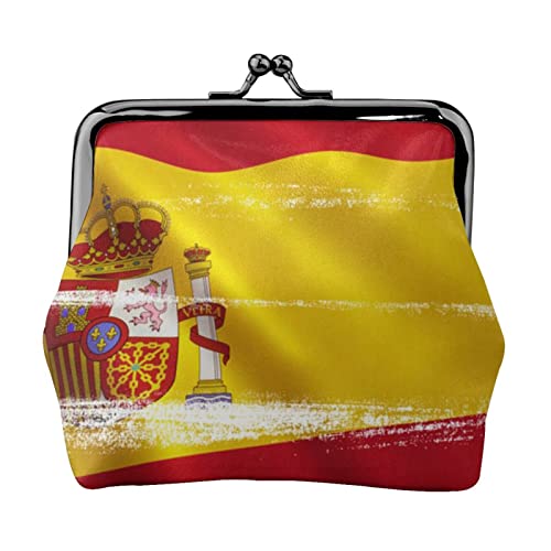 Spanien Flagge Drucken Multifunktionale Geldbörse Mode Münze Geldbörse Karte Tasche Unisex, Schwarz , Einheitsgröße von JEWOSS