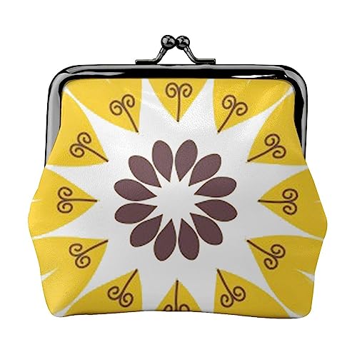 Sunflower Beauty Print Multifunktionale Münzbörse Mode Münze Geldbörse Karte Tasche Unisex, Schwarz , Einheitsgröße von JEWOSS