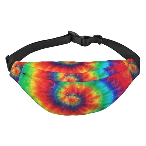 Tie Dye Regenbogen Druck Bauchtasche, für Frauen Gürteltasche Hüfttasche für Männer Bauchtasche, Batik-Regenbogen, Einheitsgröße von JEWOSS