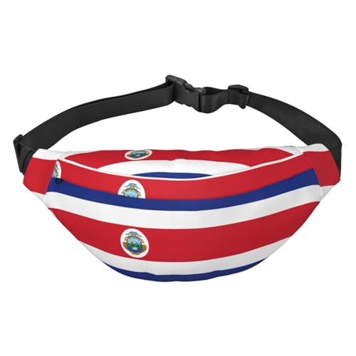 Viele Hunde Drucken Bauchtasche, für Frauen Gürteltasche Hüfttasche für Männer Bauchtasche, Flagge Costa Rica, Einheitsgröße von JEWOSS