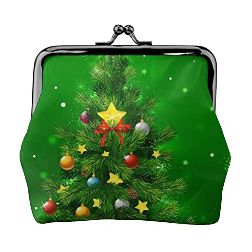 Weihnachtsbäume Drucken Multifunktionale Geldbörse Mode Münze Geldbörse Karte Tasche Unisex, Schwarz , Einheitsgröße von JEWOSS