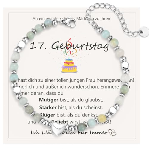 Geburtstagsgeschenk für Mädchen 17 Jahre, Armband Geschenk für Tochter Schwester Freundin Nichte zum Geburtstag Geburtstagsgeschenk für Mädchen 17 Jahre, Armband Geschenk für Tochter Schwester Freundin Nichte zum Geburtstag von JEWTOP