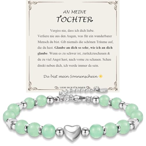 JEWTOP Geschenke für Tochter, Mutter Tochter Geschenk Armband An Meine Tochter Geschenk zum Geburtstag Weihnachten Abschluss Einschulung von JEWTOP