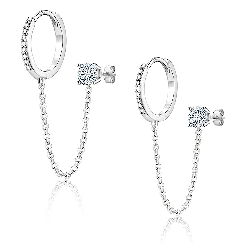 Ohrringe Silber Hängend Creolen Silber 925 Damen Ohrstecker Silber Ohrringe mit Zirkonia Schmuck Geschenke für Damen Mädchen Frauen Herren von JEWTOP