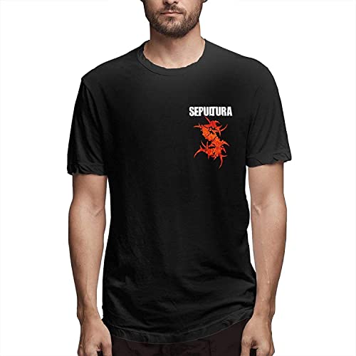 Sepultura Men Men's Printed Left Chest Cotton Short Sleeve T-Shirt Two Sided Pattern T-Shirts & Hemden(X-Large) von JEWUNO957