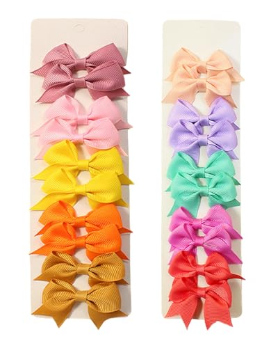 JEXOWIQ 20 pcs haarschleife 3 Zoll Baby Mädchen Haarschleifen Krokodilklemmen Grosgrain Band Windrad Haarspangen für Babys Kinder Kleinkinder Teenager Geschenke in Paaren von JEXOWIQ