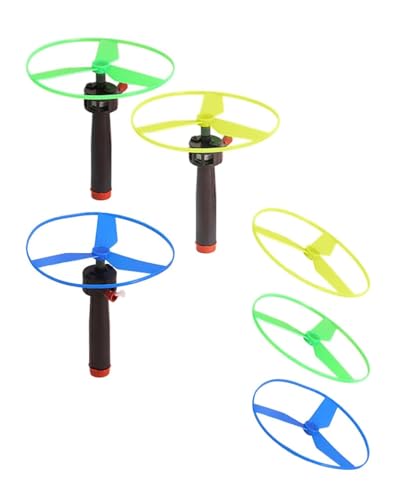 JEXOWIQ 3pcs air der große wurf,Drachen & flugspielzeug,Propeller Spielzeug Kinder,3-teiliges ergonomisches Spielzeug mit 3 Griffen und 6 Propellern für Kinder ab 5 Jahren, Erwachsene von JEXOWIQ