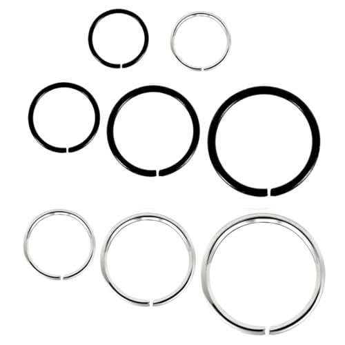 JEXOWIQ nasenpiercing - 8 pcs Nasenpiercing Nasenring Fake Nasenring 18G 1.0mm 6/8/10/12mm Chirurgenstahl Nase Lippe Ring Fake Ohrringe Tragus Helix Piercing Ring Schmuck Frauen Männer von JEXOWIQ