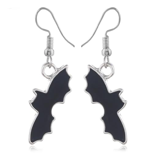 JEYORZY 1 Paar Halloween Ohrringe, Mädchen Ohrringe Jewellery items, Gothic Fledermaus Ohrringe, Fledermaus Ohrringe Punk Fledermaus Vampir Tropfen Ohrringe Dunkle Vampir Fledermaus Ohrringe Halloween von JEYORZY