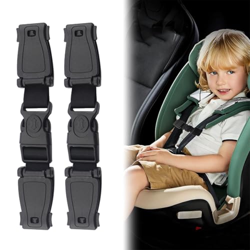 JEYORZY 2Pcs Abschnallschutz für Auto Kindersitz, Gurtverlängerung Auto Anschnaller,Autositz Brustgurt Clip, Kindersicherheitsgurt Schnalle Gurt für Autositze Kinderwagen Kinderhochstühle Fahrradsitze von JEYORZY