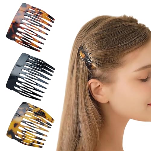 JEYORZY 3-teiliges Haarkamm Zum Stecken, Mini Haarspangen Set, Haare French Side Combs, Französische Seitenkämme Mit Zähnen, Vintage Design, Ideal Für Haarstärken, Für Haarzubehör Frauen Mädchen JEYORZY 3-teiliges Haarkamm Zum Stecken, Mini Haarspangen Set, Haare French Side Combs, Französische Seitenkämme Mit Zähnen, Vintage Design, Ideal Für Haarstärken, Für Haarzubehör Frauen Mädchen von JEYORZY