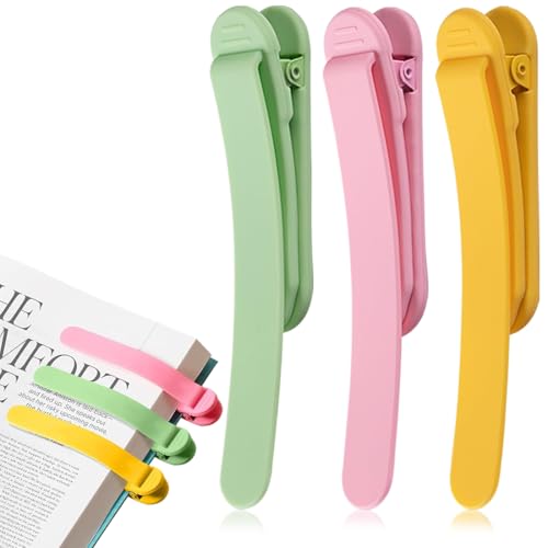 JEYORZY 3Pack Automatisches Lesezeichen, Bunte Bookmark für Leseliebhaber, Lesezeichen Personalisiert, Automatic Bookmark, Silikon Lesezeichen Kinder, Süßes Lesezeichen für Frauen Männer Leseliebhaber von JEYORZY