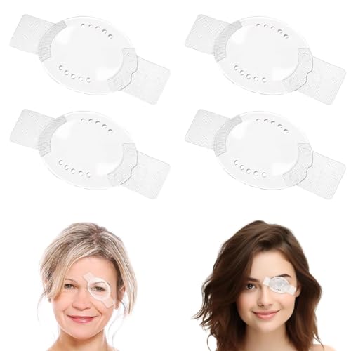 JEYORZY 4 Stück Augenklappen für Erwachsene/Kinder, Augenschutz Nach Augen Op, Augenklappe Medizinisch, Augenklappe Medizinisch Erwachsene, Atmungsaktiv Nach Operationen und Augenschutz von JEYORZY