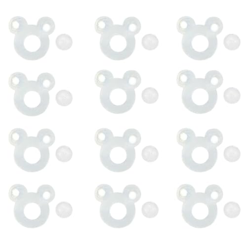 JEYORZY 6 Paar Ohrringheber Damen Heber Ohrläppchen Herz Ohrringaufzüge Weiche herzförmig Ohrmuschelheber Ohrring-Verschlüsse Lifters Ohrringlifter für Ohrstecker/Hängende(Kleiner Bären-Stil) von JEYORZY