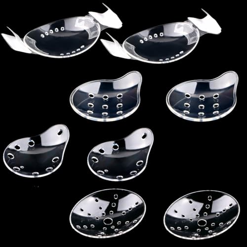 JEYORZY 8 Stück Transparent Augenklappen, Patch Atmungsaktiv Augenklappe, Augenschild Kunststoff-Augenschutz für Augenoperationen atmungsaktiv Augenschutz nach Operationen Augenpflegezubehör von JEYORZY