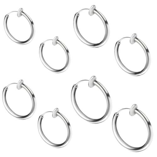 JEYORZY 8Stück Fake Nase Lippe Ring, Fake Nasenpiercing Fake Septum Non-Pierced Clip Nasenpiercing Nasenring Hoop Septum Fakepiercing Faux Hoop Non Piercing Schmuck Damen Männer, Nasenpiercing Schmuck von JEYORZY