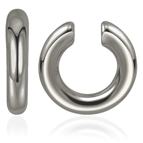 JEYORZY Ear Cuff Set für Damen Ohrmanschette Fakepircings Ohr Earcuffs Clip Ohrringe Non Piercing Fake Helix Knorpel Wrap Cuff Ohrringe Ohrklemme für Frauen Freundin Mama, Schwarz von JEYORZY
