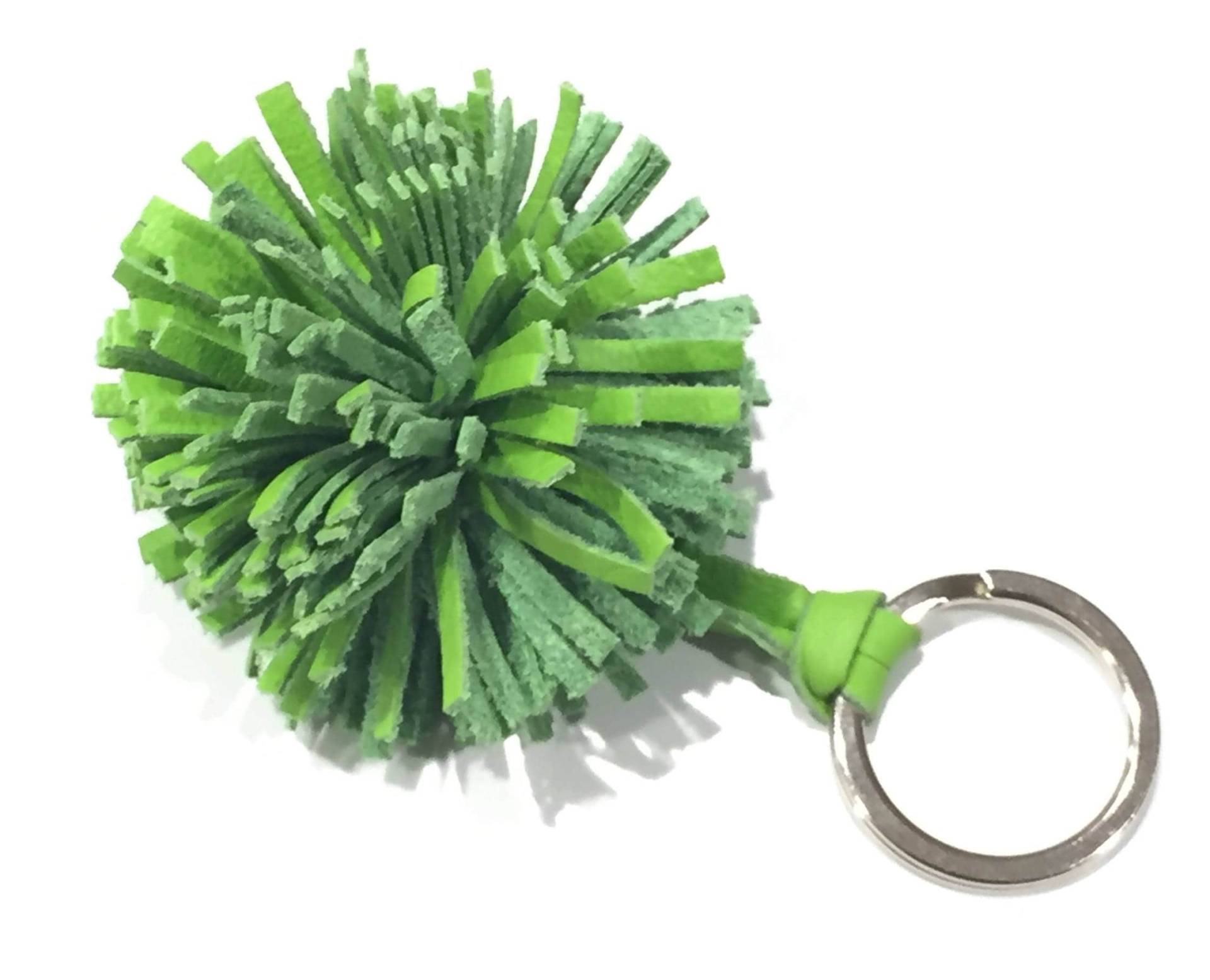 Grünem Leder Pompon, Pompon Schlüsselanhänger, Pompom Grüne Schlüsselanhänger Bommel Clip, Pompom, Kostenloser Versand Grünem Leder Pompon, Pompon Schlüsselanhänger, Pompom Grüne Schlüsselanhänger Bommel Clip, Pompom, Kostenloser Versand von JEllisLeatherDesigns