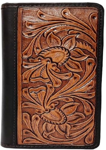 JF Reitsport Unisex Geldbörse/Clutch aus echtem Leder im Western-Cowboy-Stil, Braun von JF-Reitsport