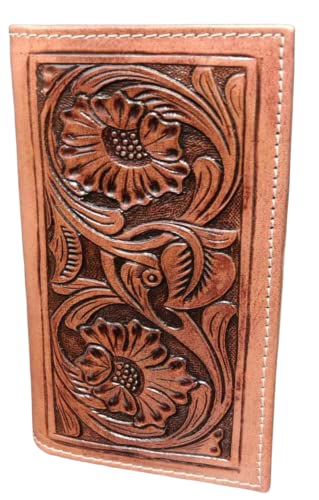 JF Reitsport Unisex Geldbörse aus echtem Leder im Western-Cowboy-Stil, Braun von JF-Reitsport