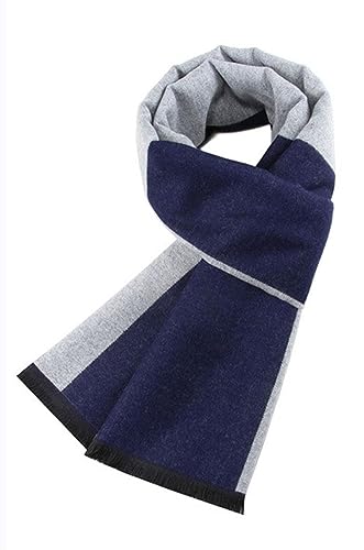 JFAN Herren Herbst und Winter Warmer Schal - Tartan Mode Elegant Weicher Langer Klassischer Gemütlicher Lässiger Kaschmirschal 180 * 31cm（A） von JFAN