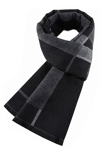 JFAN Herren Herbst und Winter Warmer Schal Tartan Schal Mode und Elegant Weicher Langer Klassischer Schal Gemütlicher Lässiger Warmer Kaschmirschal 180 * 31cm（D） von JFAN