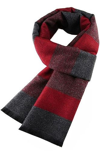 JFAN Herren Herbst und Winter Warmer Schal - Tartan Mode und Elegant Weicher Langer Klassischer Gemütlicher Lässiger Warmer Kaschmirschal 180 * 31cm（E） von JFAN