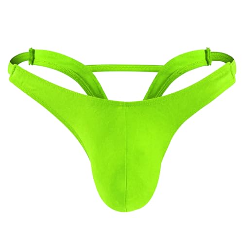 JFAN Jockstrap Herren Tanga Strings Männer Atmungsaktiv Niedrige Bundhöhe Herren String Thong Slips mit Unterstützung Jockstrap Sport Unterhosen Männlich Sportunterwäsche für Man,grün von JFAN