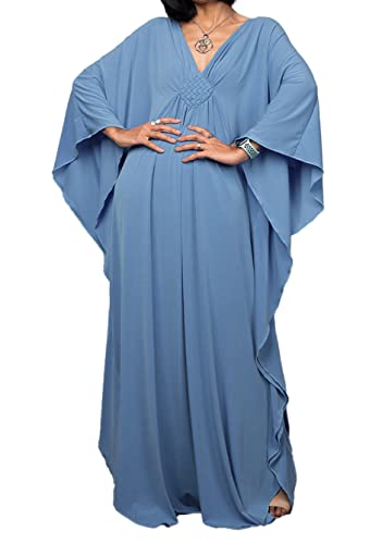 JFAN Kaftan Für Frauen Strandkleid V-Ausschnitt Kaftan Lang Boho Lang Plus Size Cover Up Bademode Strand von JFAN