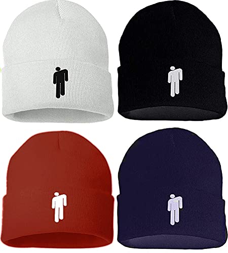JFAN Strickmütze Damen Unisex Warm Winter Einfarbig Fleece Gefüttert Hip-Hop Ski Skull Cap Geschenke für Freunde Kappe 4 Stück-2 One Size von JFAN