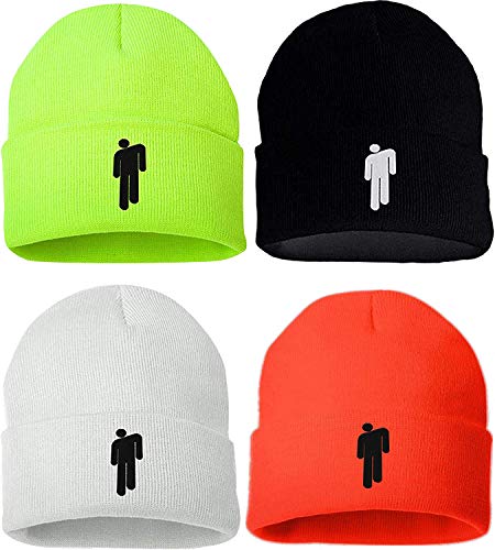 JFAN Strickmütze Damen Unisex Warm Winter Einfarbig Fleece Gefüttert Hip-Hop Ski Skull Cap Geschenke für Freunde Kappe 4 Stück One Size von JFAN