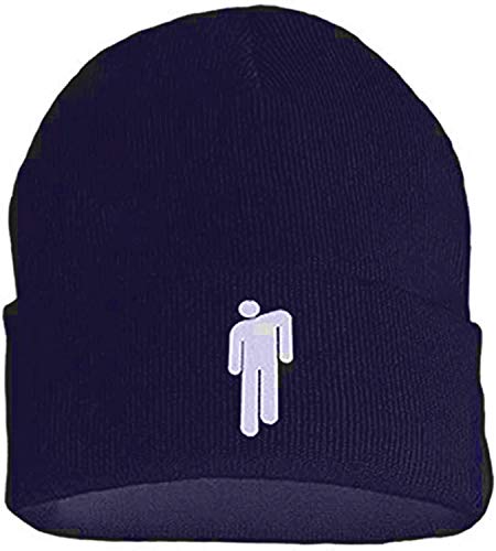 JFAN Strickmütze Damen Unisex Warm Winter Einfarbig Fleece Gefüttert Hip-Hop Ski Skull Cap Geschenke für Freunde Kappe Navy One Size von JFAN