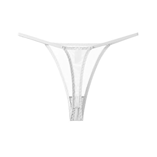 JFAN String Damen Tanga Unterhosen Damen Nahtlos Dessous Elastische Unterwäsche, Weiß L von JFAN