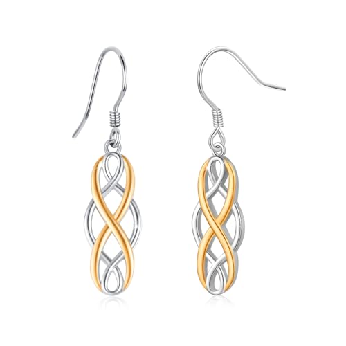 Infinity Ohrhänger 925 Sterling Silber Unendlichkeit Keltischer Hängend Ohrringe Für Frauen Mädchen Mutter,Schmuck Für Frauen von JFASHOP