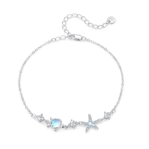 JFASHOP Schildkröte Armband,Schildkröten Armbänder 925 Sterling Silber Ozeiere Geschenke Schmuck für Frauen von JFASHOP