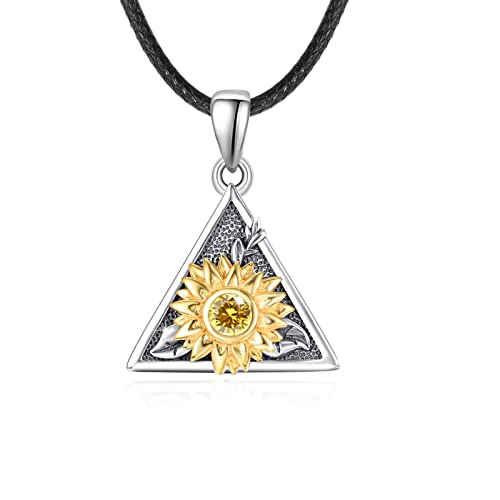 JFASHOP Sonnenblumen Kette für Frauen S925 Sterling Silber Sie sind mein Sonnenschein anheizt Halskette Schmuckgeschenke für Frauen Mädchen Mutter Frau von JFASHOP