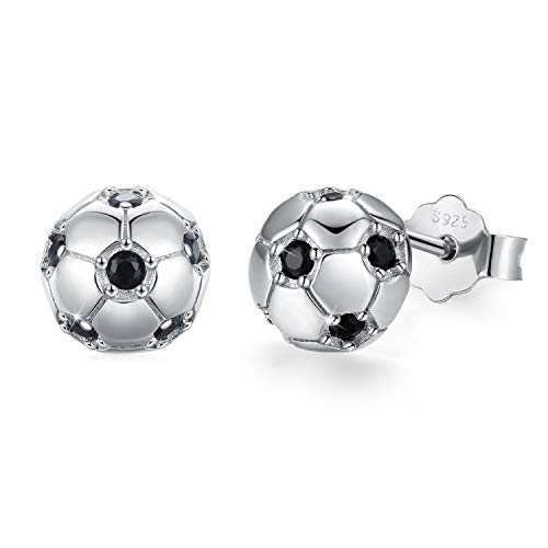 Jungen Fussball Ohrstecker Sterling Silber 925 Fussball Schmuck für Damen Ball Ohrringe Valentinstag Geschenke Valentinstag für Muttertag Mädchen,Kinder von JFASHOP