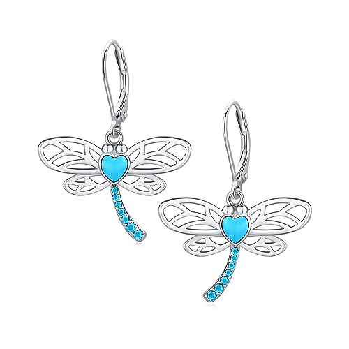 Libellen Ohrringe 925 Sterling Silber Libellen Hängende Ohrringe Libellen Schmuck Libelle Glücks Damen Schmuck Geschenke Für Damen Mädchen von JFASHOP