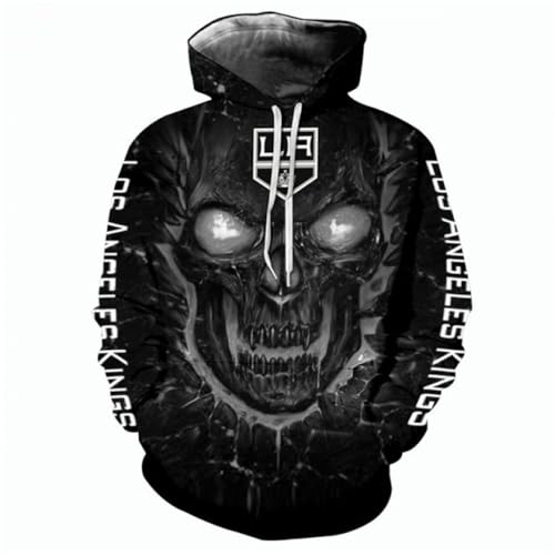 JFBNFKPO Kapuzenmantel 3D gedruckt Männer Sportkleidung Eishockey NHL Pullover Sportkleidung Langarm Hockey Schwarz Kleidung, XXL von JFBNFKPO