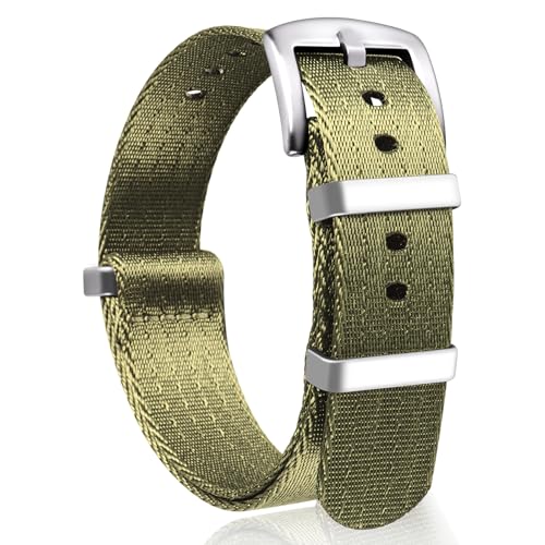 JFMANMSDS NATO Nylon Uhrenarmbänder Band G10 Premium Ballistic Multicolor Ersatzuhrenarmbänder, Größe 18mm 20mm 22mm 24mm, mit Silber Edelstahlschnalle Watch Strap für Männer Frauen JFMANMSDS NATO Nylon Uhrenarmbänder Band G10 Premium Ballistic Multicolor Ersatzuhrenarmbänder, Größe 18mm 20mm 22mm 24mm, mit Silber Edelstahlschnalle Watch Strap für Männer Frauen von JFMANMSDS