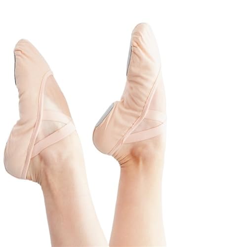 BDXMKS Ballettschuhe Ballettschuhe Tanzen Hausschuhe Praxis Ballettschuhe Leinwand Frauen Ballett Hausschuhe Weiche Ballettschuhe(Pink,38(22.5CM)) von JFNKLFG
