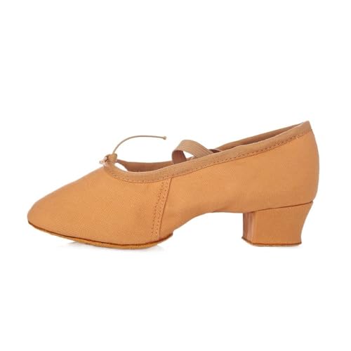 BDXMKS Ballettschuhe Jazz Dance Schuhe Frauen Mädchen Salsa Latin Tanzen Schuhe Praxis Ballett Ballsaal Tango Schuh Professionelle Lehrer Tanz Turnschuhe(Yellow,7.5) von JFNKLFG