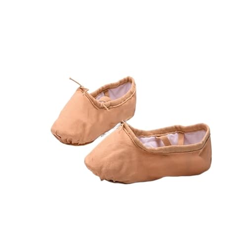 BDXMKS Ballettschuhe Kind Yoga Hausschuhe Gym Lehrer Yoga Ballett Tanz Schuhe For Mädchen Frauen Ballett Schuhe Leinwand Kinder Kinder(Beige,32) von JFNKLFG