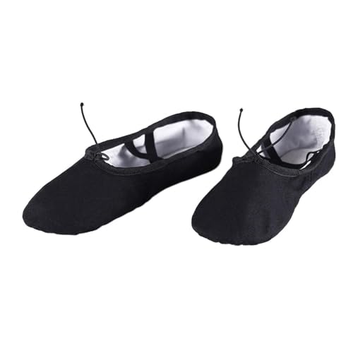 BDXMKS Ballettschuhe Kind Yoga Hausschuhe Gym Lehrer Yoga Ballett Tanz Schuhe For Mädchen Frauen Ballett Schuhe Leinwand Kinder Kinder(Black,41) von JFNKLFG