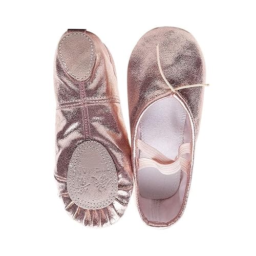 BDXMKS Ballettschuhe Kinder Ballett Schuhe PU Ballett Tanz Hausschuhe Split Sohle Mädchen Kinder Ballerina Praxis Schuhe For Tanzen(4.5) von JFNKLFG